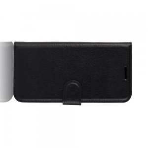 Чехол книжка кошелек с отделениями для карт и подставкой для Xiaomi Mi A3 - Черный