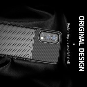 AirBags Case противоударный силиконовый чехол с усиленной защитой для OnePlus Nord 2 5G Черный