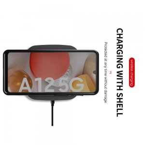 AirBags Case противоударный силиконовый чехол с усиленной защитой для Samsung Galaxy A12 Черный