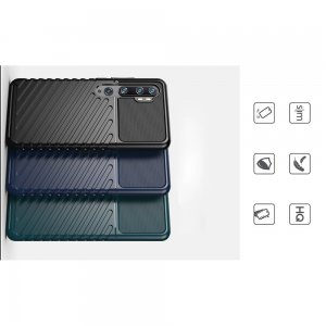 AirBags Case противоударный силиконовый чехол с усиленной защитой для Xiaomi Mi Note 10 Синий