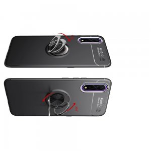 ArmaRing Двухкомпонентный чехол для Huawei Honor 9X / 9X Premium с кольцом для магнитного автомобильного держателя - Черный