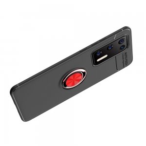 ArmaRing Двухкомпонентный чехол для Huawei P40 с кольцом для магнитного автомобильного держателя - Красный / Черный