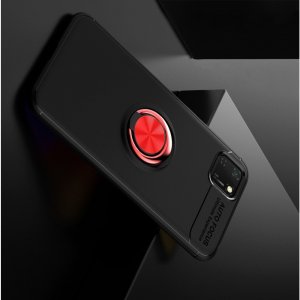 ArmaRing Двухкомпонентный чехол для Huawei Y5p / Honor 9S с кольцом для магнитного автомобильного держателя - Красный / Черный