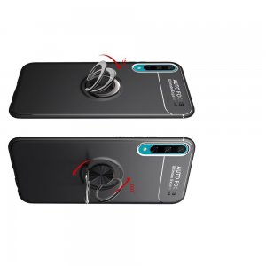 ArmaRing Двухкомпонентный чехол для Huawei Y8p / Honor 30i с кольцом для магнитного автомобильного держателя - Черный