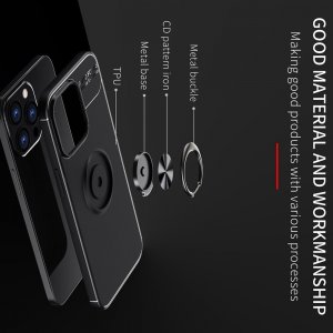 ArmaRing Двухкомпонентный чехол для iPhone 13 Pro с кольцом для магнитного автомобильного держателя - Черный