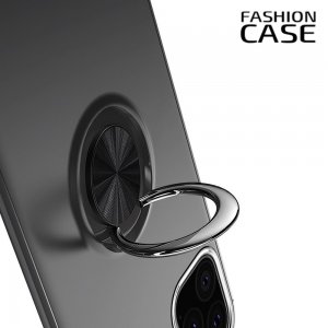 ArmaRing Двухкомпонентный чехол для iPhone 11 Pro Max с кольцом для магнитного автомобильного держателя - Черный