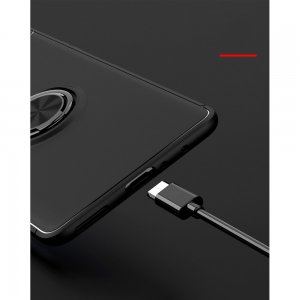 ArmaRing Двухкомпонентный чехол для OnePlus 8 Pro с кольцом для магнитного автомобильного держателя - Красный / Черный