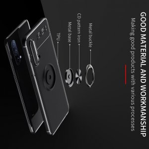 ArmaRing Двухкомпонентный чехол для OnePlus Nord CE 5G с кольцом для магнитного автомобильного держателя - Черный