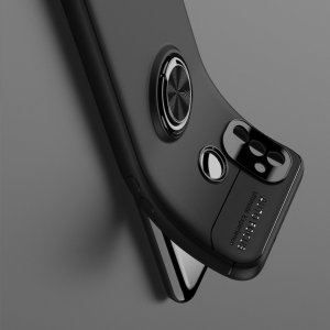 ArmaRing Двухкомпонентный чехол для OnePlus NORD N100 с кольцом для магнитного автомобильного держателя - Черный