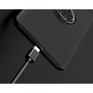 ArmaRing Двухкомпонентный чехол для OnePlus NORD с кольцом для магнитного автомобильного держателя - Черный