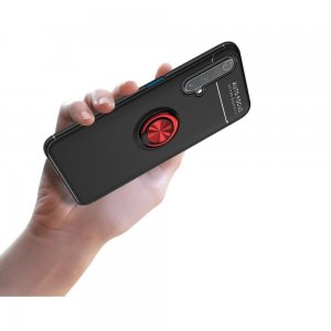 ArmaRing Двухкомпонентный чехол для Realme X3 Superzoom с кольцом для магнитного автомобильного держателя - Красный / Черный