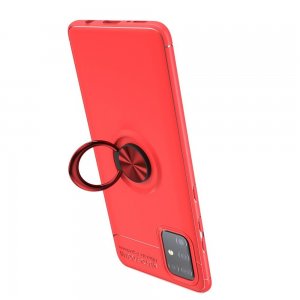 ArmaRing Двухкомпонентный чехол для Samsung Galaxy A51 с кольцом для магнитного автомобильного держателя - Красный