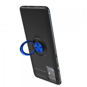 ArmaRing Двухкомпонентный чехол для Samsung Galaxy A51 с кольцом для магнитного автомобильного держателя - Синий / Черный