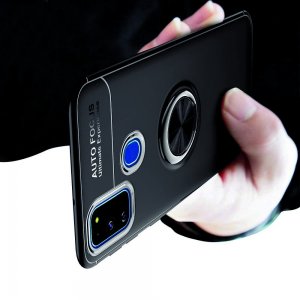 ArmaRing Двухкомпонентный чехол для Samsung Galaxy M30s с кольцом для магнитного автомобильного держателя - Черный
