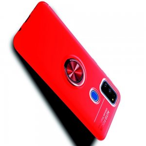 ArmaRing Двухкомпонентный чехол для Samsung Galaxy M30s с кольцом для магнитного автомобильного держателя - Красный