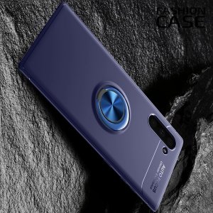ArmaRing Двухкомпонентный чехол для Samsung Galaxy Note 10 с кольцом для магнитного автомобильного держателя - Синий