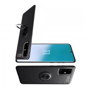 ArmaRing Двухкомпонентный чехол для Samsung Galaxy S20 FE с кольцом для магнитного автомобильного держателя - Черный