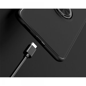 ArmaRing Двухкомпонентный чехол для Samsung Galaxy S21 Plus / S21+ с кольцом для магнитного автомобильного держателя - Черный