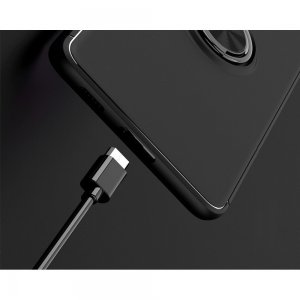 ArmaRing Двухкомпонентный чехол для Samsung Galaxy S21 Ultra с кольцом для магнитного автомобильного держателя - Черный