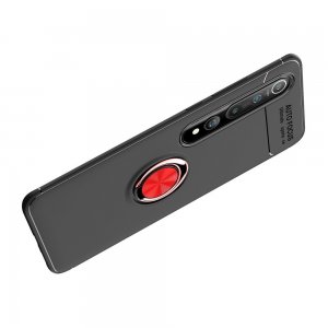 ArmaRing Двухкомпонентный чехол для Xiaomi Mi 10 / Mi 10 Pro с кольцом для магнитного автомобильного держателя - Красный / Черный