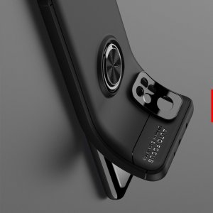 ArmaRing Двухкомпонентный чехол для Xiaomi Mi 10T / Mi 10T Pro с кольцом для магнитного автомобильного держателя - Черный
