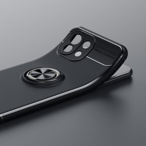 ArmaRing Двухкомпонентный чехол для Xiaomi Mi 11 Lite с кольцом для магнитного автомобильного держателя - Черный
