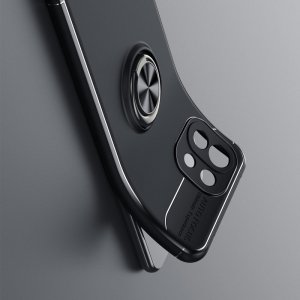 ArmaRing Двухкомпонентный чехол для Xiaomi Mi 11 Lite с кольцом для магнитного автомобильного держателя - Синий / Черный