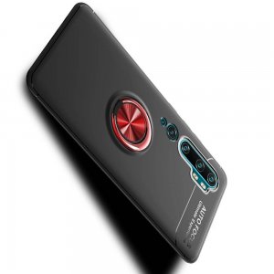 ArmaRing Двухкомпонентный чехол для Xiaomi Mi Note 10 с кольцом для магнитного автомобильного держателя - Красный / Черный
