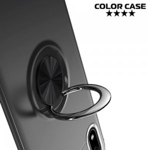ArmaRing Двухкомпонентный чехол для Xiaomi Redmi 7A с кольцом для магнитного автомобильного держателя - Черный