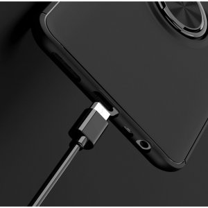 ArmaRing Двухкомпонентный чехол для Xiaomi Redmi 9 с кольцом для магнитного автомобильного держателя - Черный