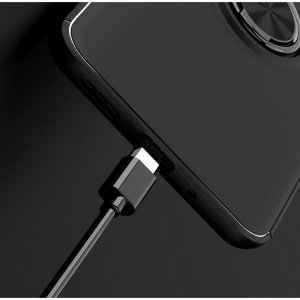 ArmaRing Двухкомпонентный чехол для Xiaomi Redmi 9A с кольцом для магнитного автомобильного держателя - Розовое Золото / Черный