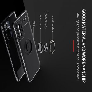 ArmaRing Двухкомпонентный чехол для Xiaomi Redmi Note 10 Pro с кольцом для магнитного автомобильного держателя - Красный