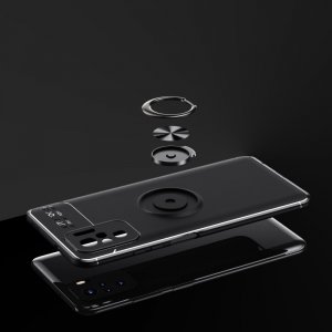ArmaRing Двухкомпонентный чехол для Xiaomi Redmi Note 10 с кольцом для магнитного автомобильного держателя - Синий