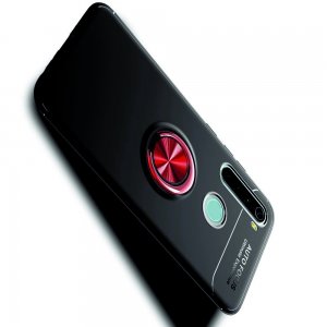 ArmaRing Двухкомпонентный чехол для Xiaomi Redmi Note 8 с кольцом для магнитного автомобильного держателя - Красный / Черный