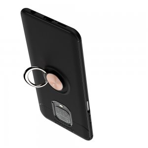 ArmaRing Двухкомпонентный чехол для Xiaomi Redmi Note 9 Pro (9S,9 Pro Max) / Pro Max) с кольцом для магнитного автомобильного держателя - Розовое Золото / Черный