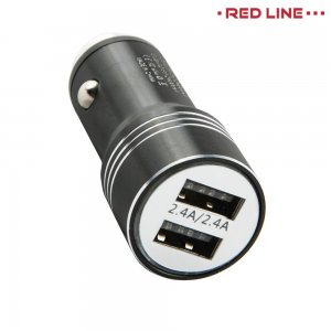 Автомобильная зарядка 2.4А USB RedLine AC5 черная