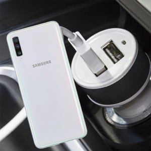 Автомобильная зарядка для Samsung Galaxy A70 высокой мощности 2 USB 2.1A