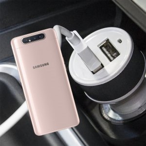 Автомобильная зарядка для Samsung Galaxy A80 высокой мощности 2 USB 2.1A
