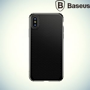 Baseus Small Hole пластиковый дышащий чехол для iPhone Xs / X - Черный