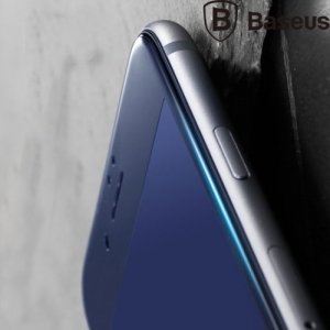 Baseus защитное стекло 3D для iphone 7 на весь экран с закругленными силиконовыми краями - Черный