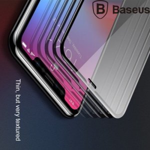 Baseus защитное стекло 3D для iPhone XR / iPhone 11 на весь экран с закругленными краями - Черный