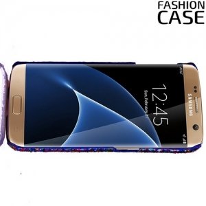 Блестящий чехол кейс для Samsung Galaxy S7 Edge - Фиолетовый