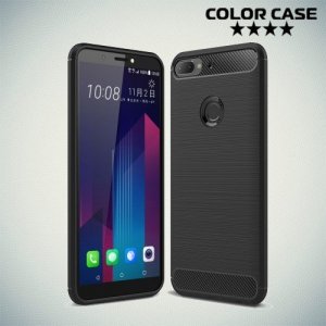 Carbon Силиконовый матовый чехол для HTC Desire 12 Plus - Черный