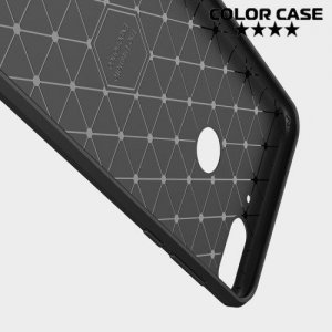 Carbon Силиконовый матовый чехол для HTC Desire 12 Plus - Черный