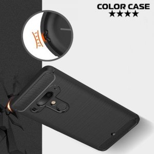 Carbon Силиконовый матовый чехол для HTC U12 Plus - Черный