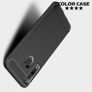 Carbon Силиконовый матовый чехол для Huawei Honor 20 Lite - Черный