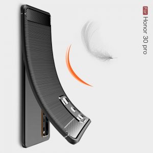 Carbon Силиконовый матовый чехол для Huawei Honor 30 Pro - Красный