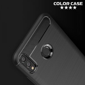 Carbon Силиконовый матовый чехол для Huawei Honor 8X Max - Черный