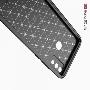 Carbon Силиконовый матовый чехол для Huawei Honor 9X Lite - Синий