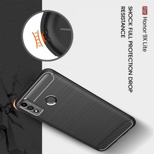 Carbon Силиконовый матовый чехол для Huawei Honor 9X Lite - Черный